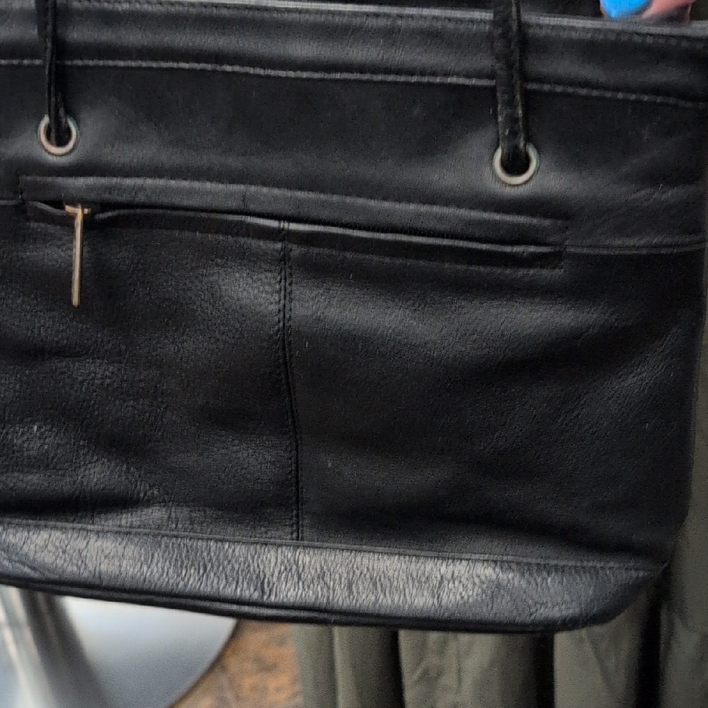 Black Leather Shoulder Bag